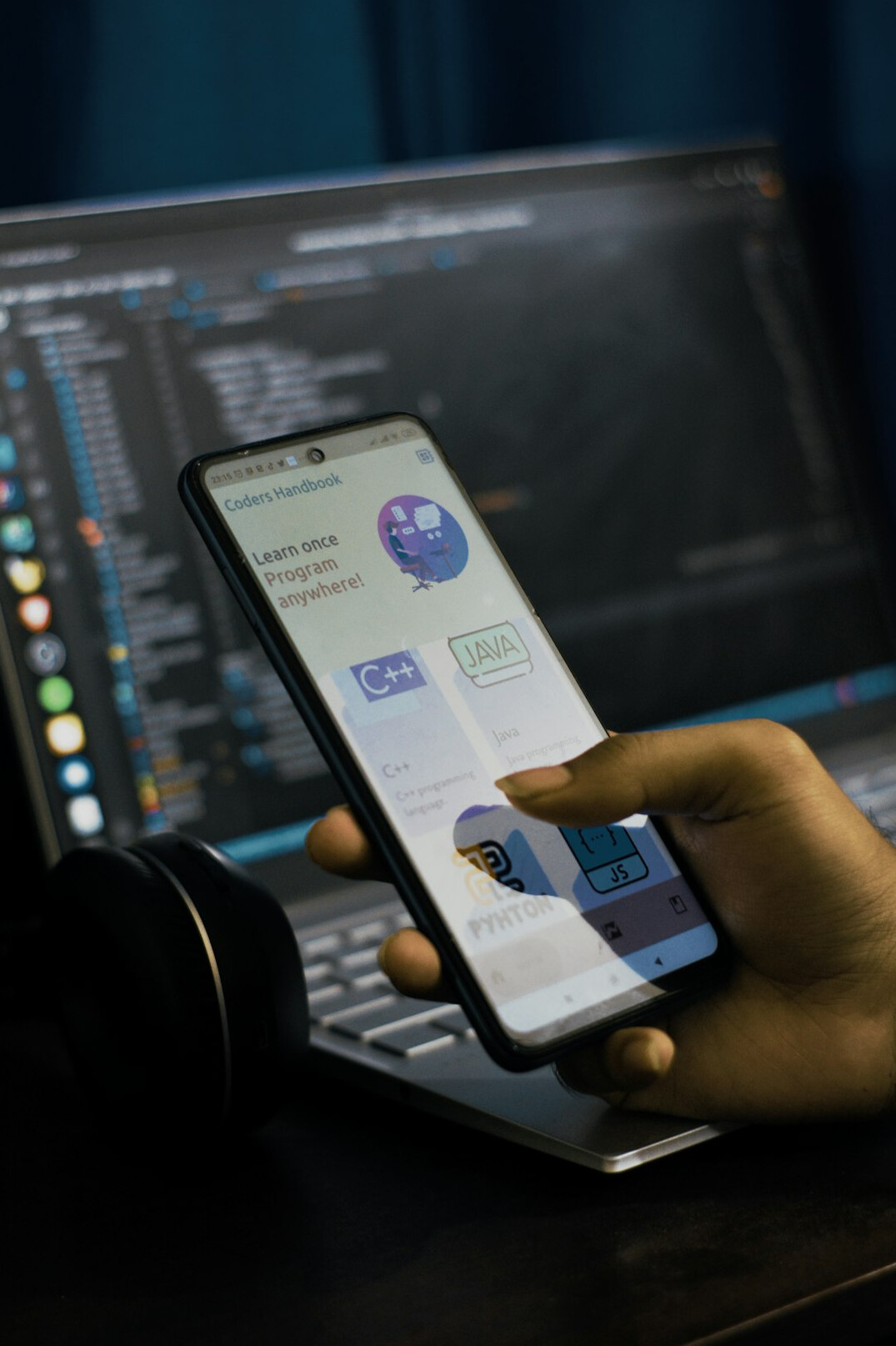 person using smartphone app
