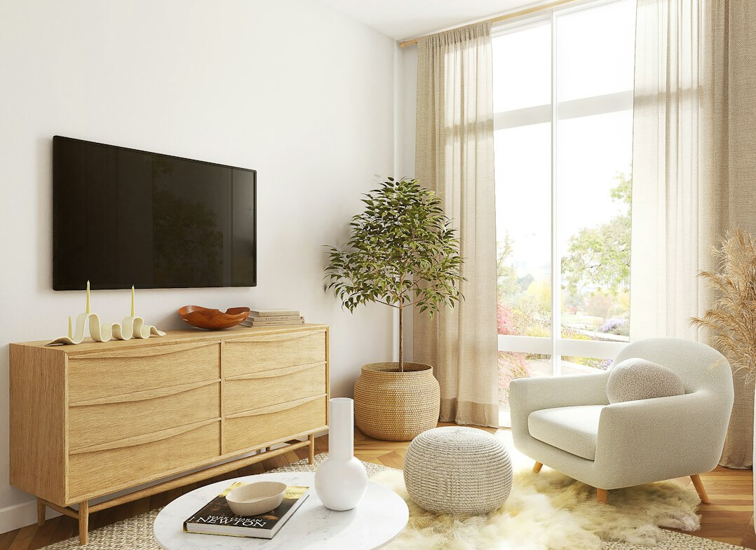 modern smart home living room