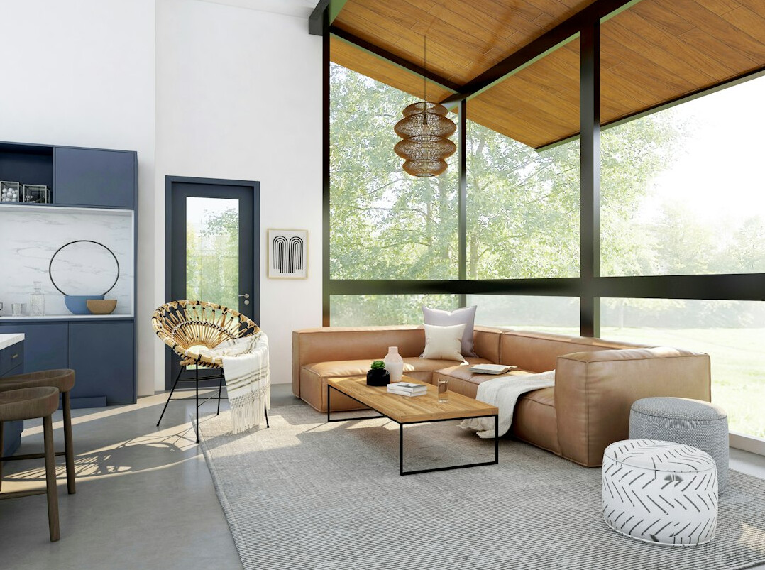 modern smart home living room